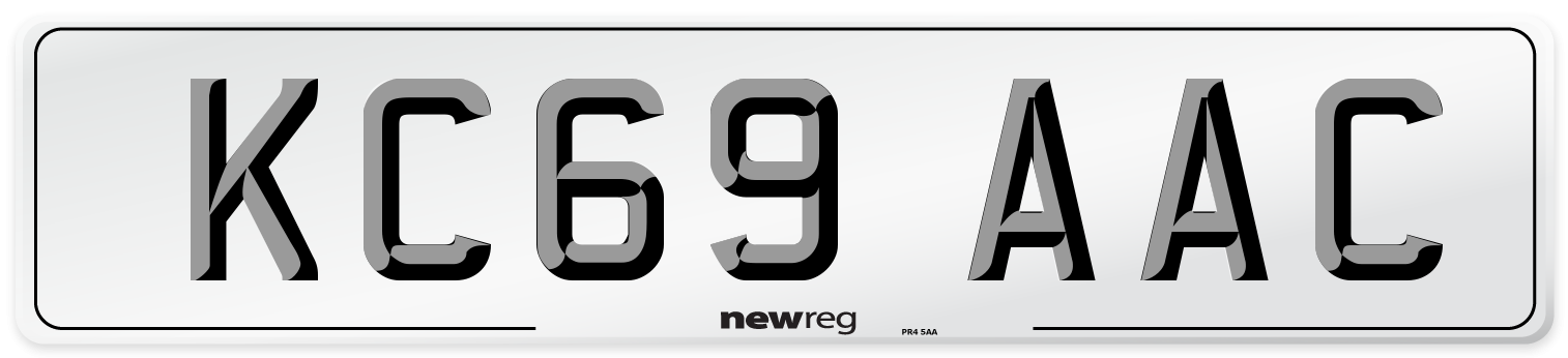 KC69 AAC Number Plate from New Reg